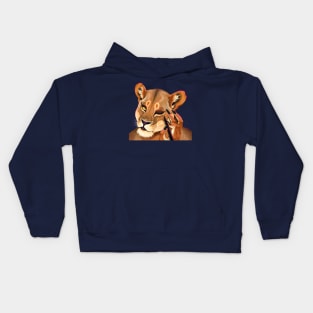 Lion Makeup Kids Hoodie